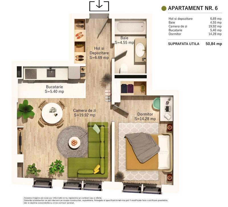 Apartament 2 camere în zona SEMICENTRALA-914856