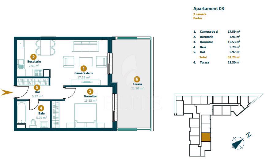 Apartament 2 camere în zona Marasti-1003683