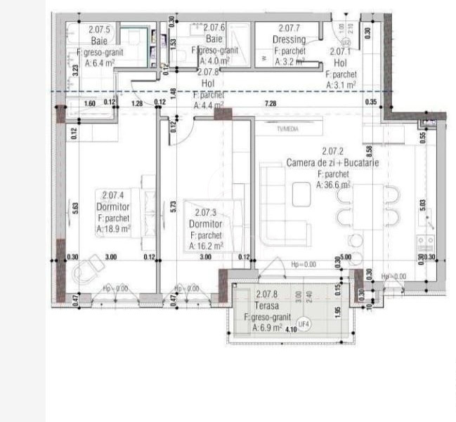 Apartament 3 camere în zona CIPARIU-1013257