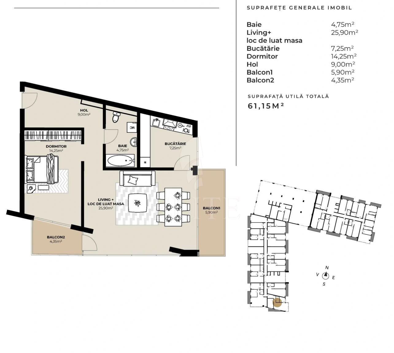 Apartament 2 camere în zona FABRICII-1024839