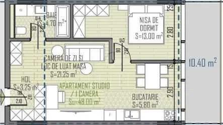 Apartament 3 camere în zona DAMBU ROTUND-1040650
