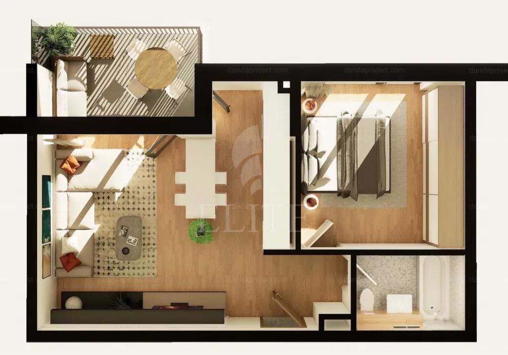 Apartament 2 camere în zona INTRE LACURI-1064585