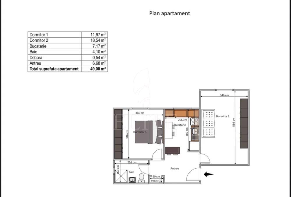Apartament 2 camere în zona AUTOGARA BETA-1071971