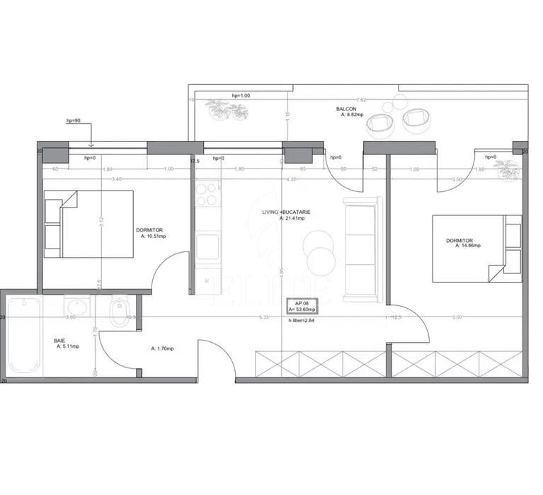 Apartament 3 camere în zona INTRE LACURI-1140039