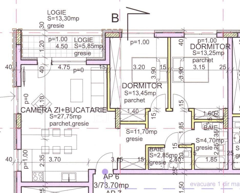 Apartament 3 camere în zona ANDREI MURESANU-1170592