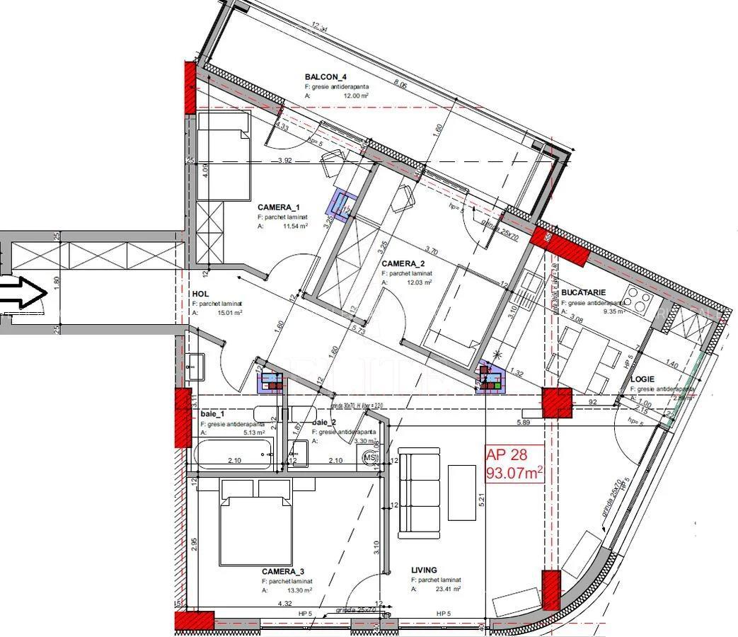 Apartament 4 camere în zona SEMICENTRALA-1194623