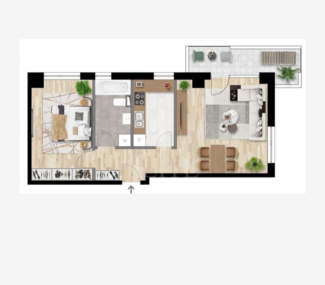 Apartament 2 camere în zona INTRE LACURI-1195418