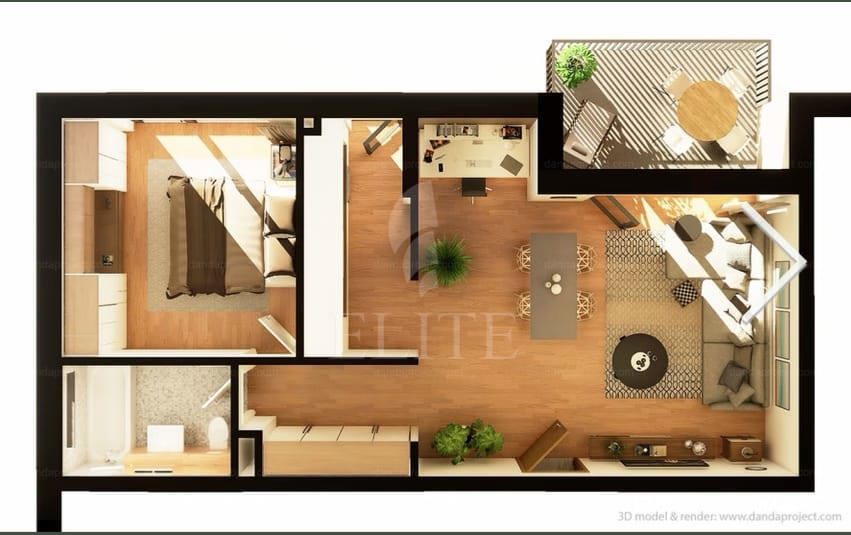 Apartament 2 camere în zona STRAZII INTRE LACURI-1195631