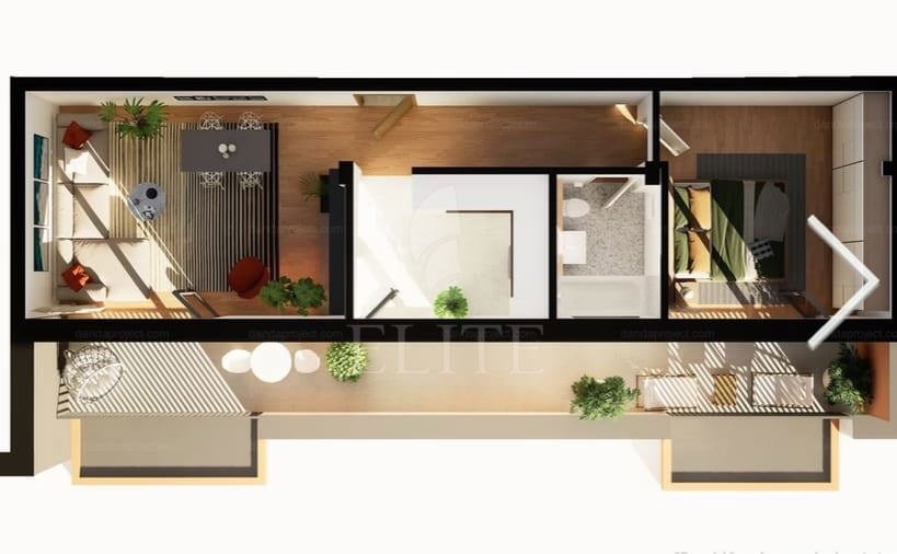 Apartament 2 camere în zona INTRE LACURI-1195705