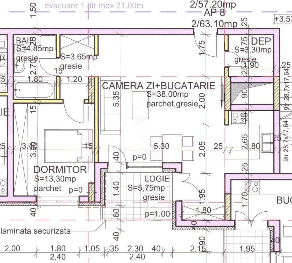 Apartament 2 camere în zona ANDREI MURESANU-1196860
