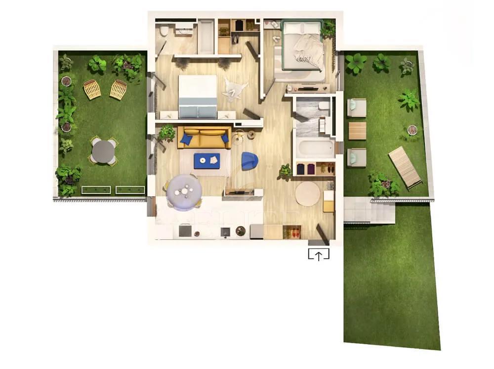 Apartament 3 camere în zona SEMICENTRALA-1198038