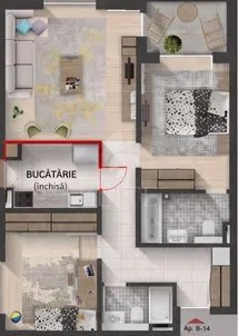 Apartament 3 camere în zona CALEA MANASTUR-1214621