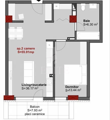 Apartament 2 camere în zona PIATA MIHAI VITEAZUL-1228584