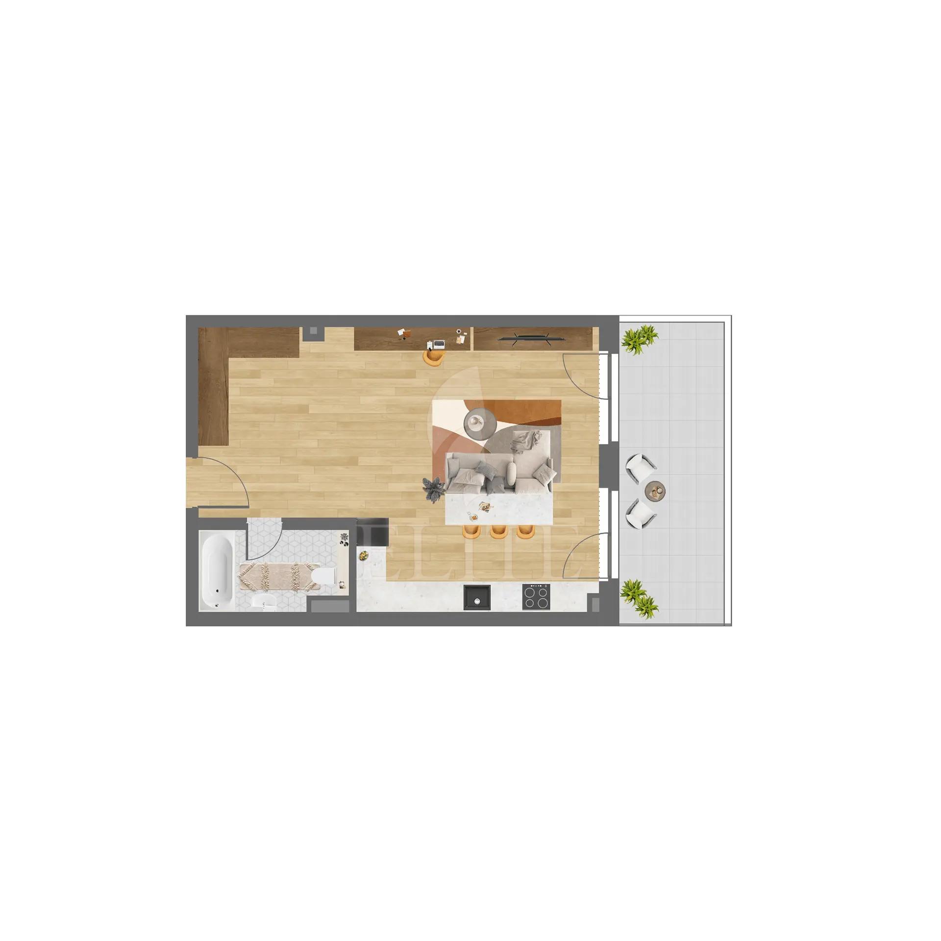 Apartament o camera în zona DAMBUL ROTUND-1245321