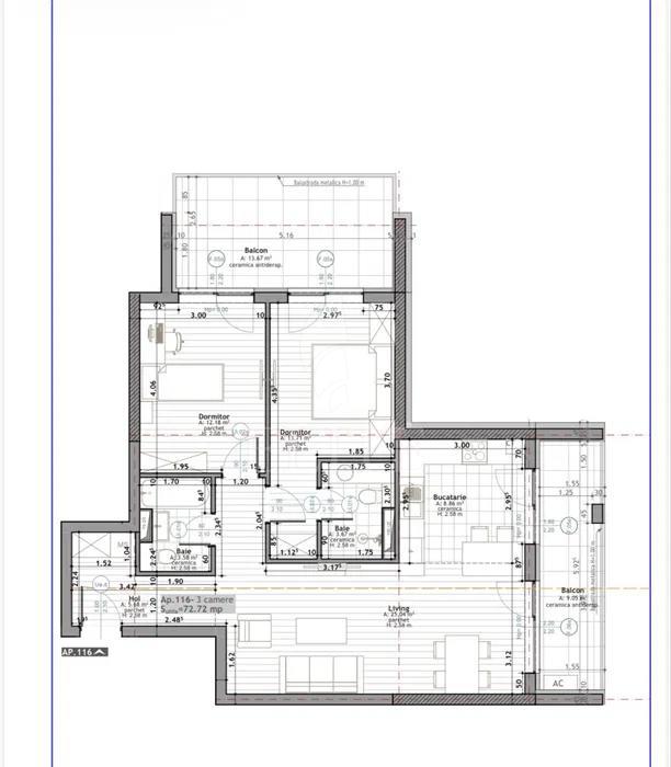 Apartament 3 camere în zona HOTEL TULIP-1250625
