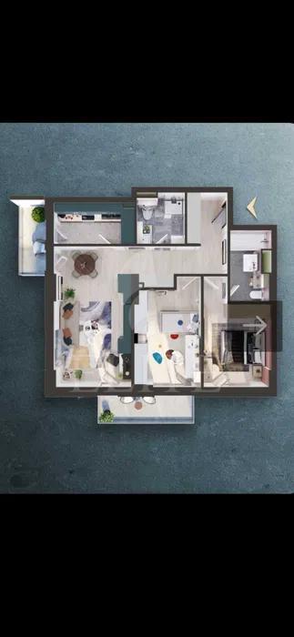 Apartament 3 camere în zona STRAZII FABRICII-1264639