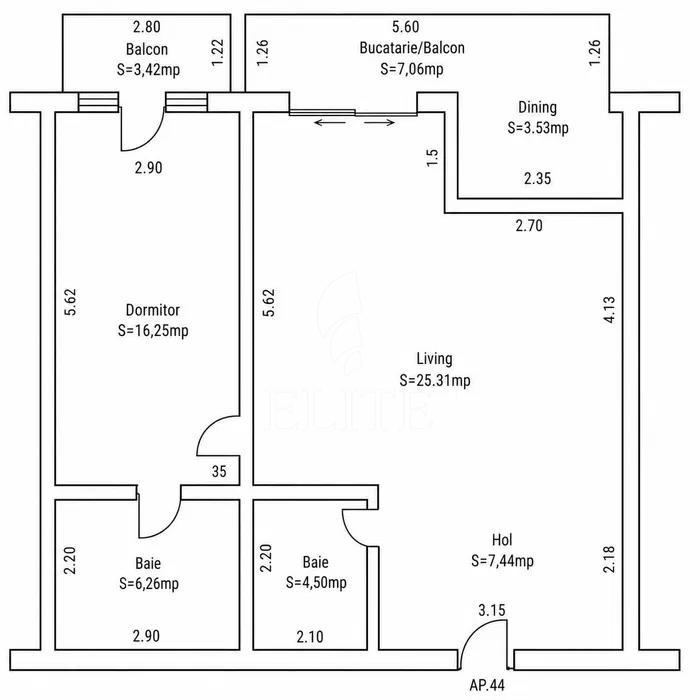 Apartament 3 camere în zona EDGAR QIUNET-1268621