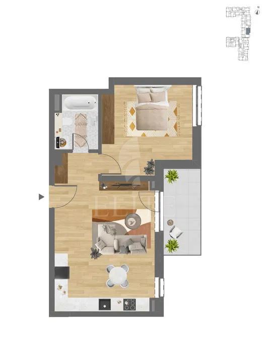 Apartament 2 camere în zona DAMBUL ROTUND-1275693