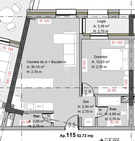 Apartament 2 camere în zona Centrala-1280389