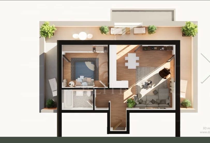 Apartament 2 camere în zona INTRE LACURI-1282320