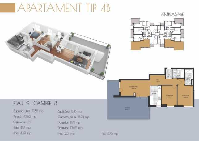 Apartament 3 camere în zona Buna Ziua-429788