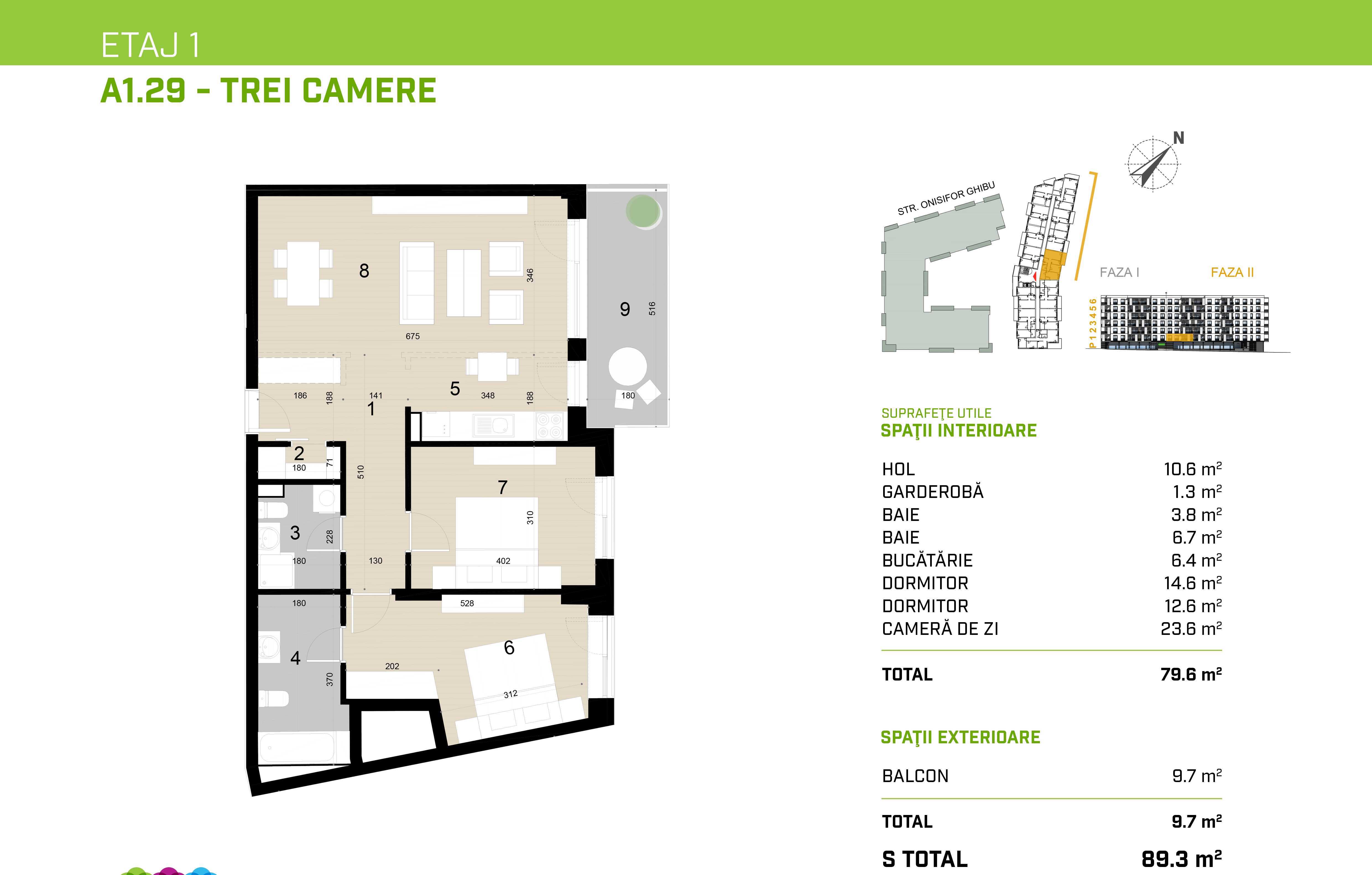 Apartament 3 camere în zona Semicentrala-431339