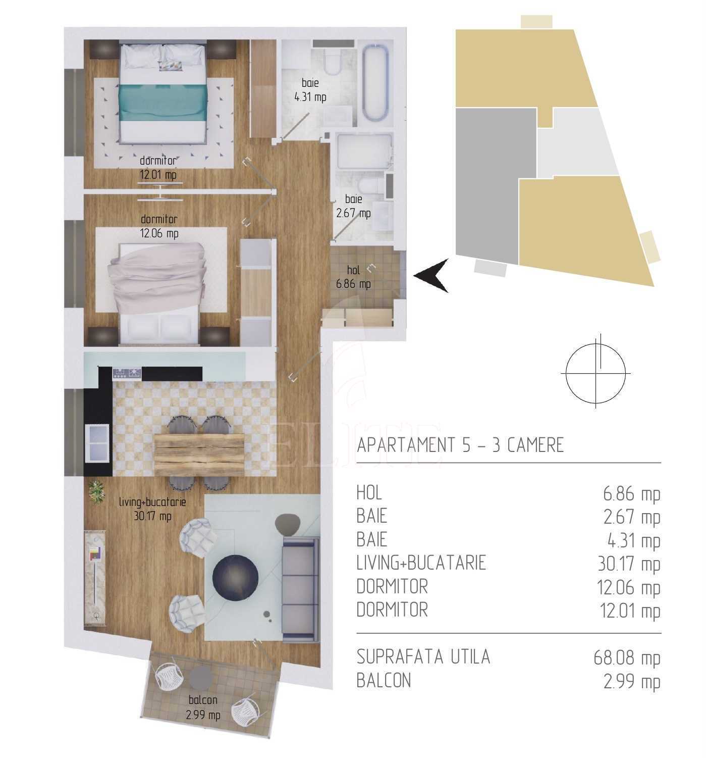 Apartament 3 camere în zona BENZINERIA PETROM-469637
