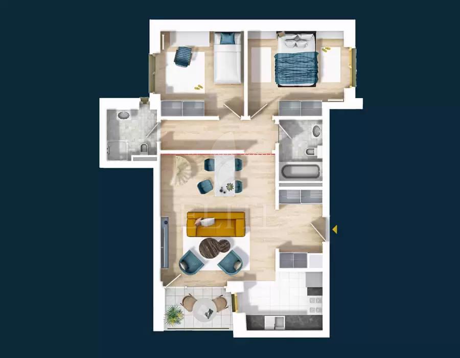 Apartament 4 camere în zona CENTRALA-684982