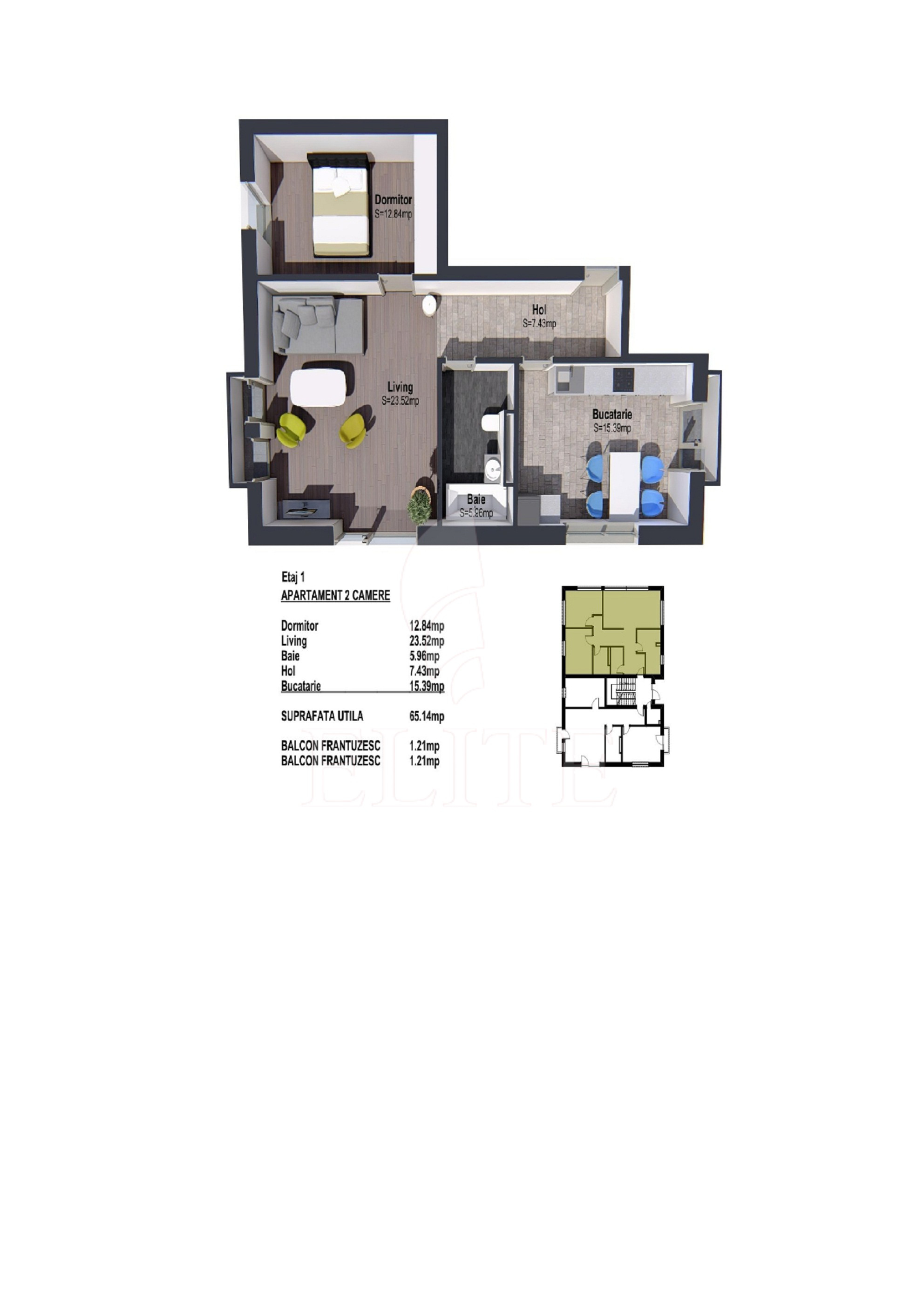 Apartament 2 camere în zona IRIS-710662