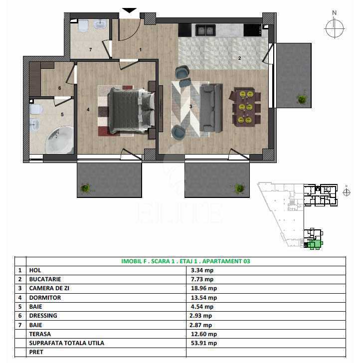 Apartament 2 camere în zona ZORILOR-730020