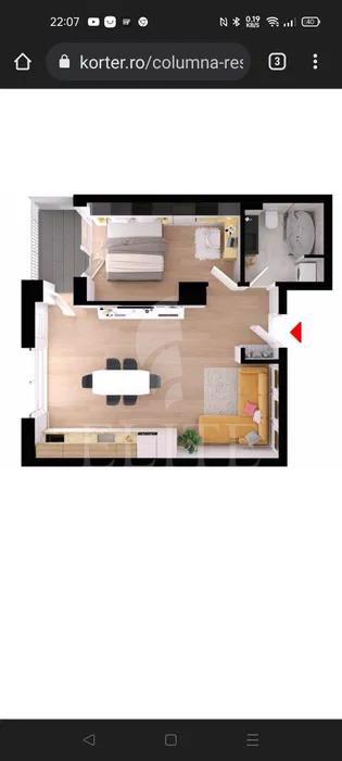 Apartament 2 camere în zona VIVO-764717
