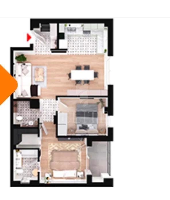 Apartament 3 camere în zona VIVO-769450