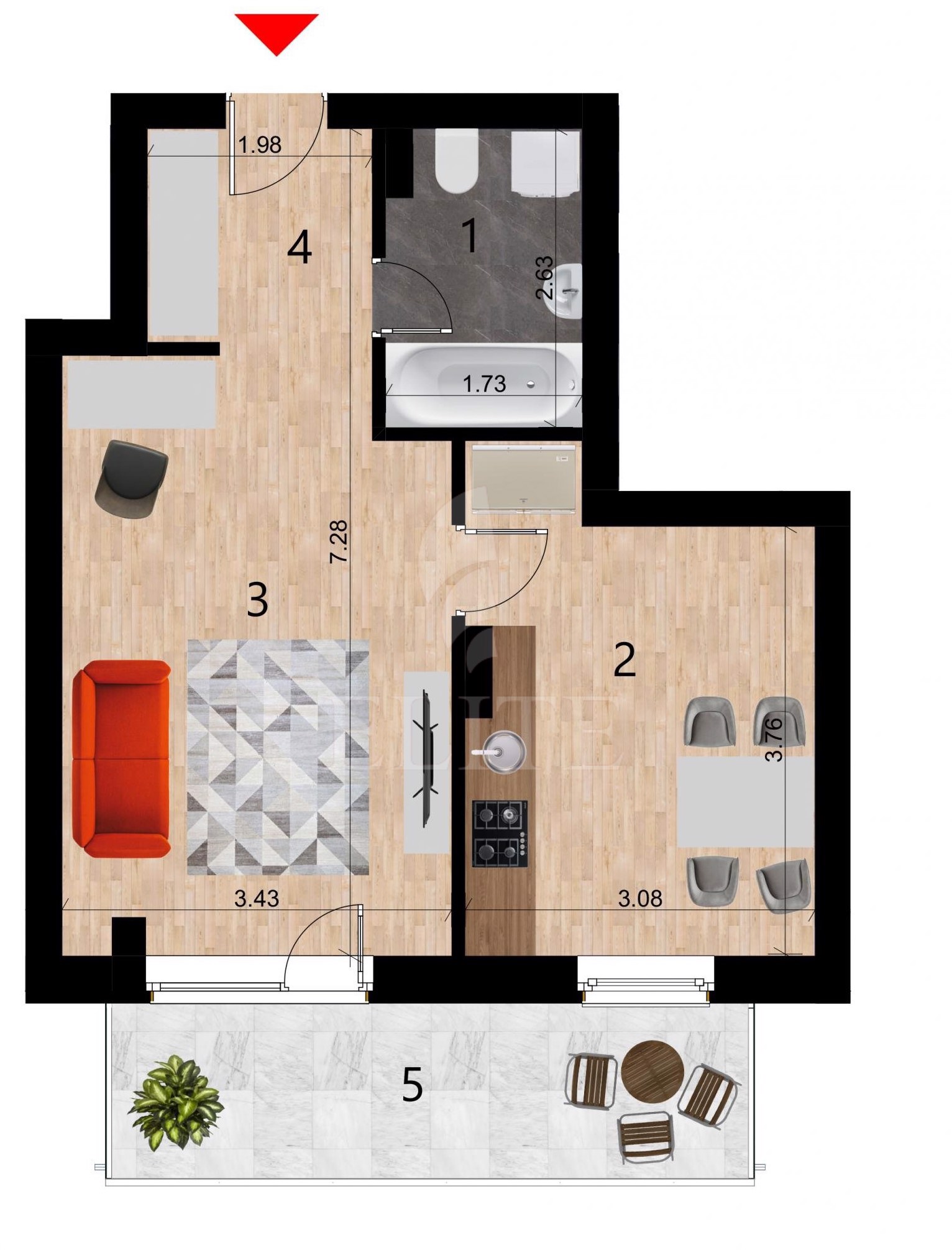 Apartament o camera în zona OBSERVATOR-771079