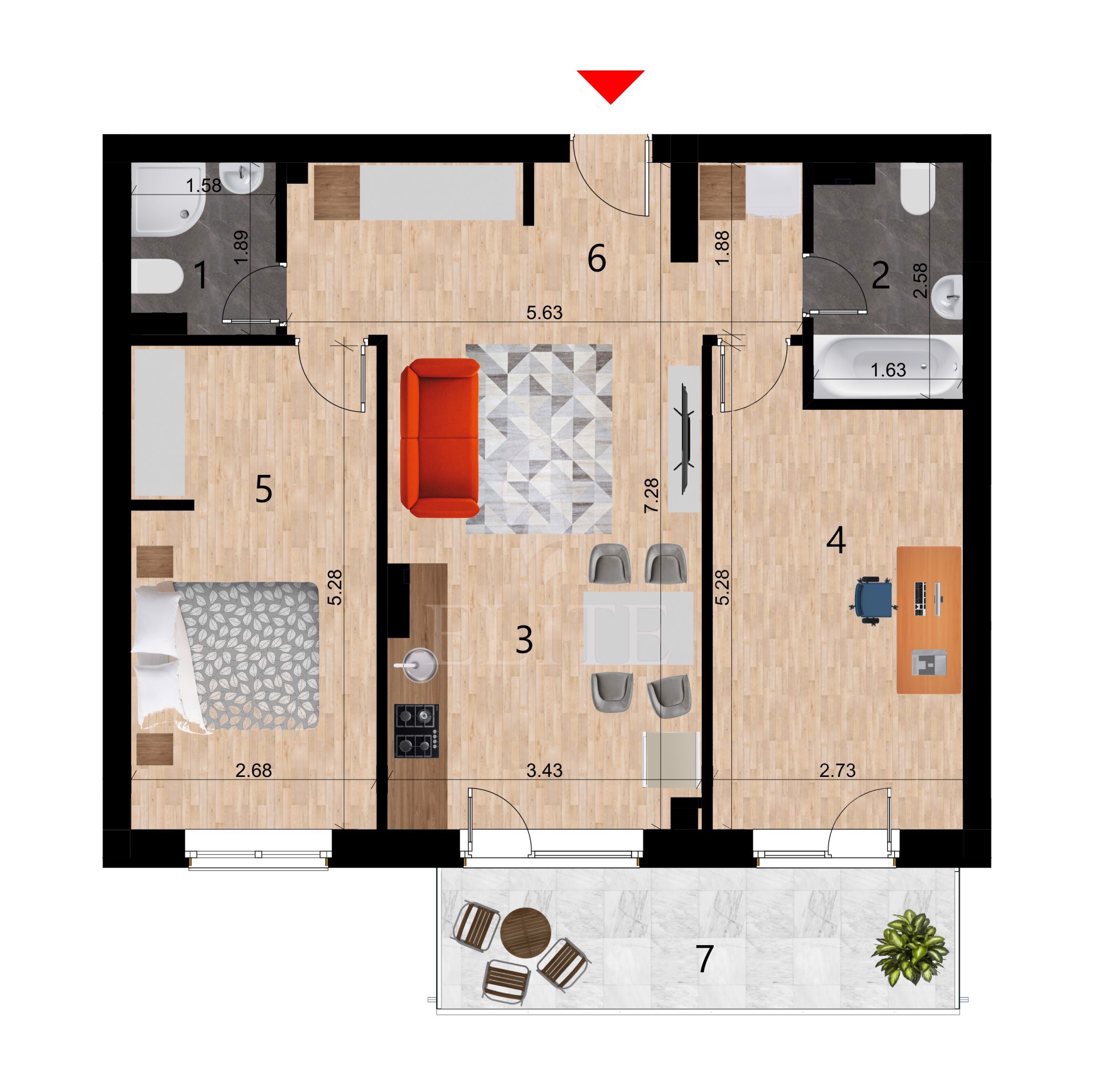 Apartament 3 camere în zona Observator-857526