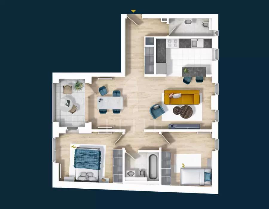 Apartament 3 camere în zona CENTRALA-869809