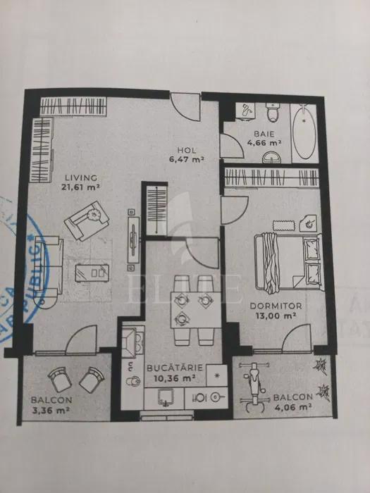 Apartament 2 camere în zona IULIUS MALL-874868