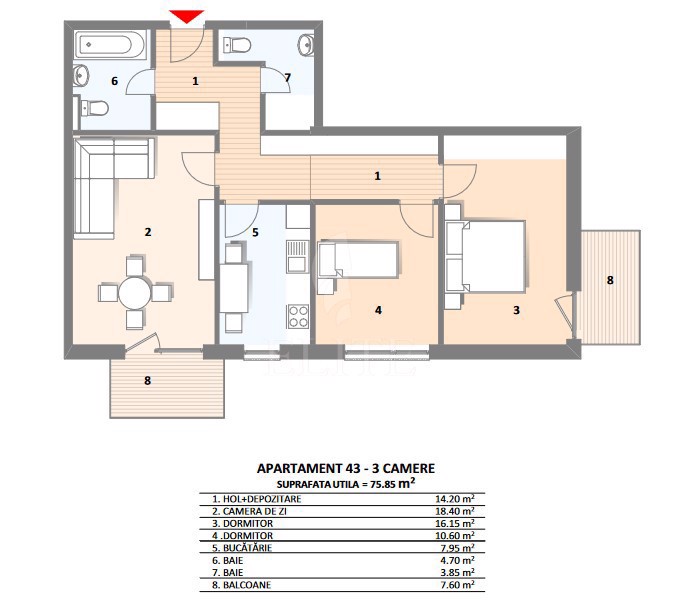 Apartament 3 camere în zona  ZORILOR-888780