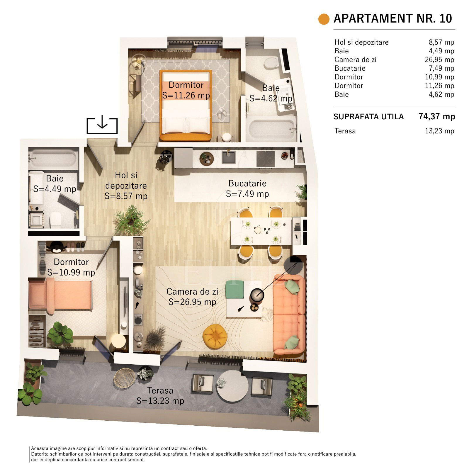 Apartament 3 camere în zona SEMICENTRALA-914853