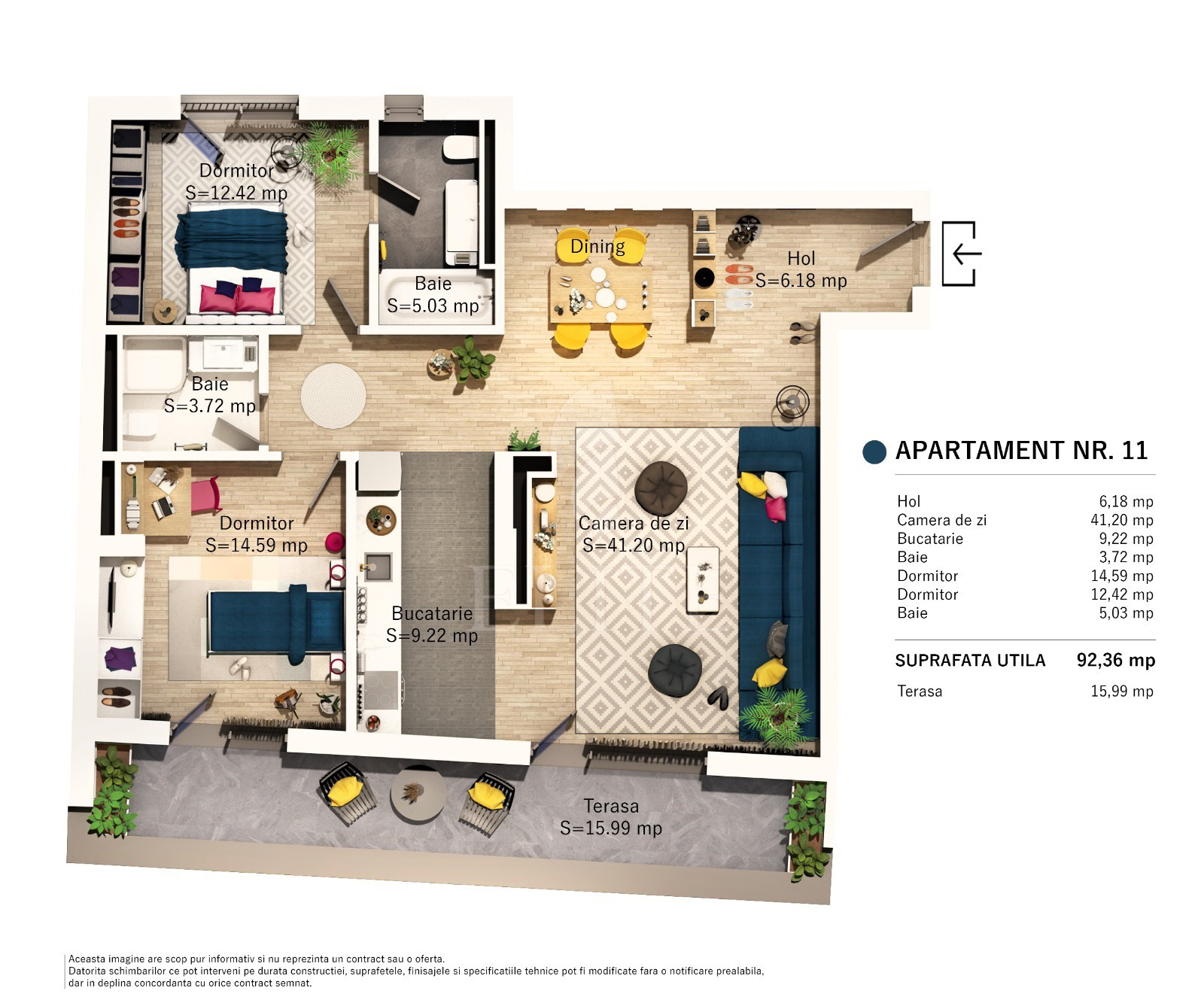 Apartament 3 camere în zona SEMICENTRALA-914854