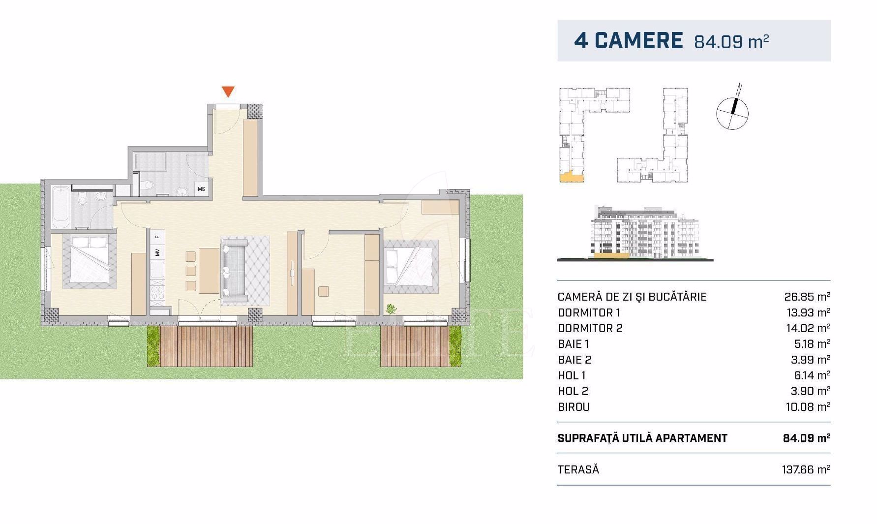 Apartament 4 camere în zona Dambu Rotund-937334
