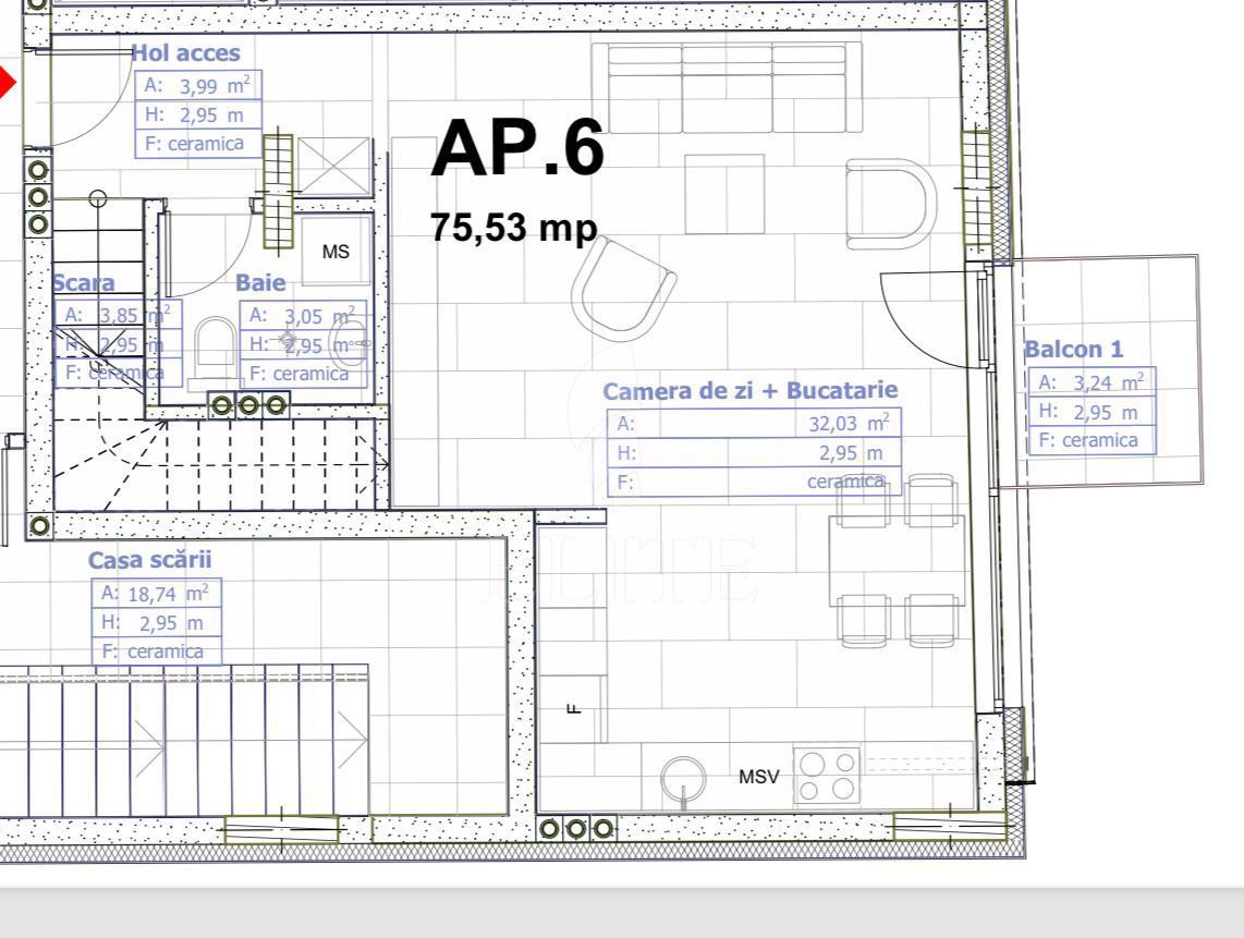 Apartament 3 camere în zona CENTRALA -978261